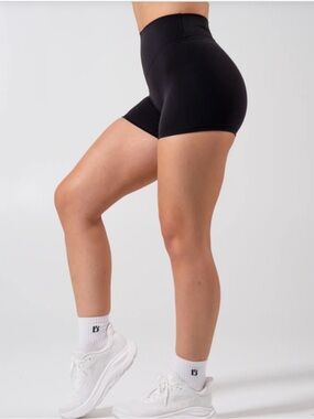 BuffBunny Collection Black High Rise Workout Shorts Women’s Medium 4” Inseam